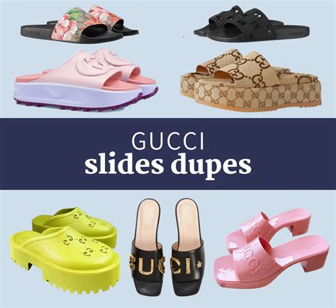 gucci leather slides dupes|gucci interlocking slides.